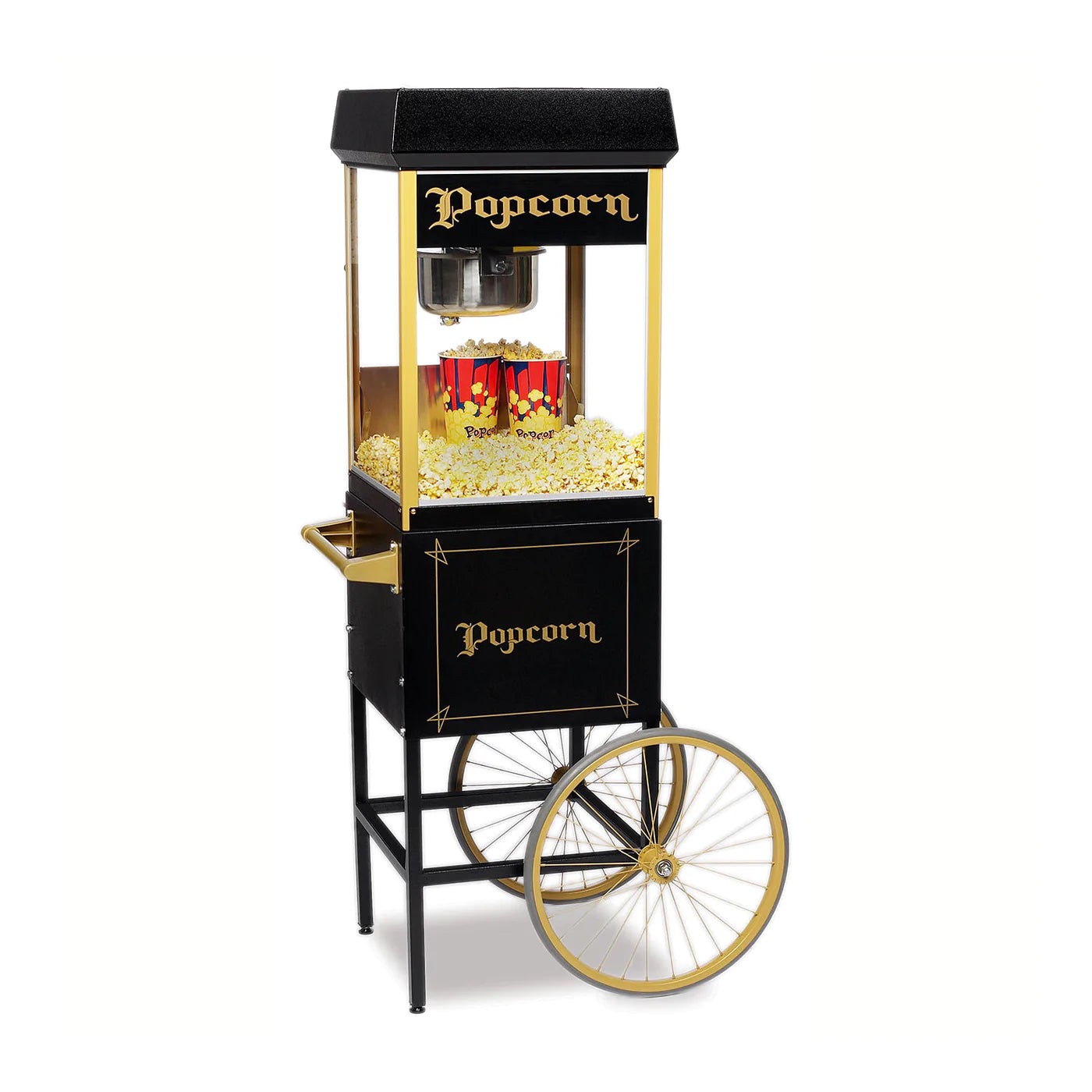 Gold Medal Black and Gold Fun Pop Popcorn Machine - 8 OZ