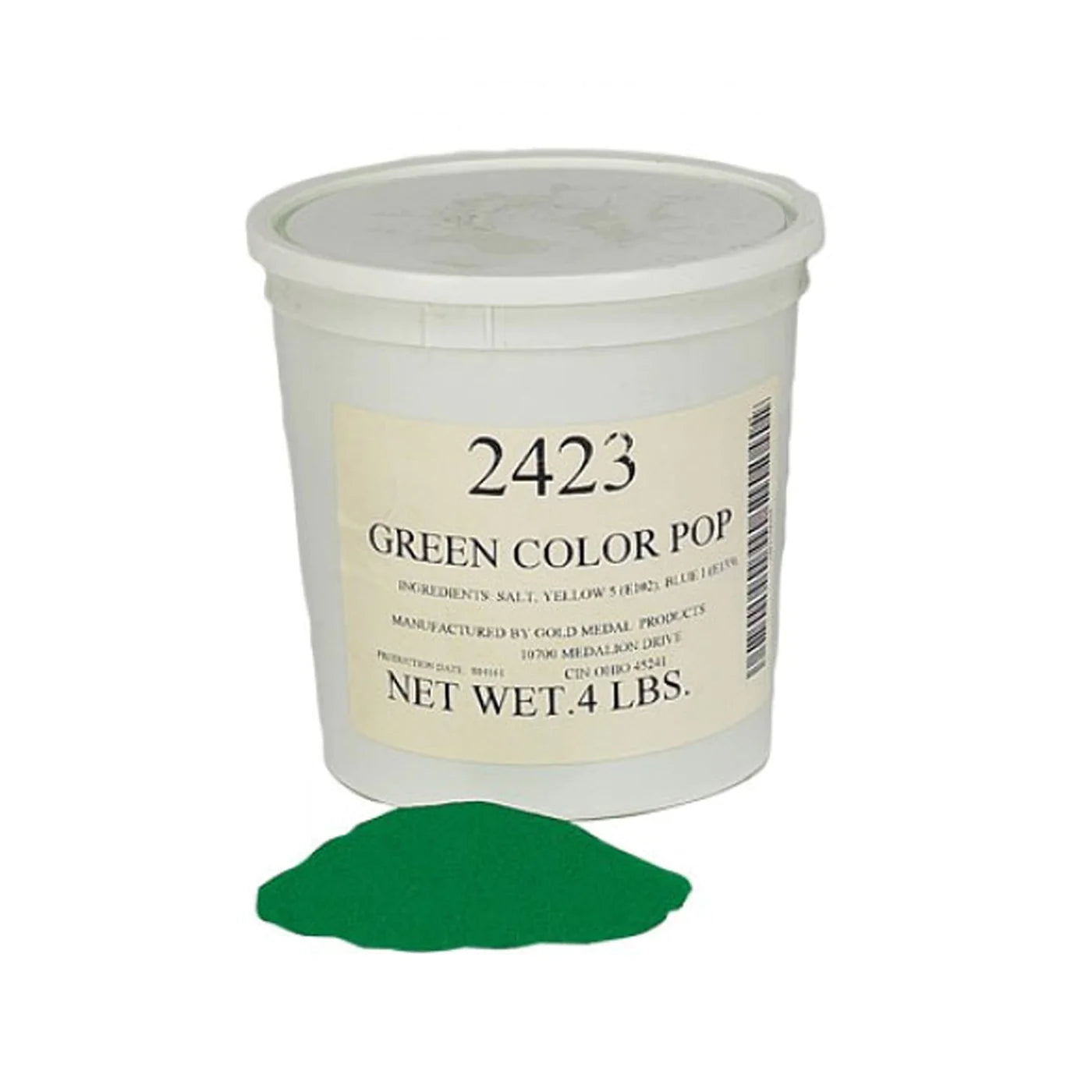 Gold Medal Green Popcorn Salt - 4 LB Tub