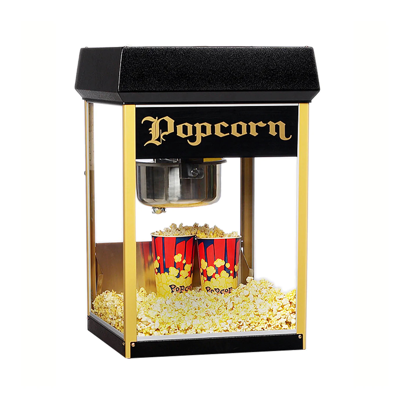 Black and Gold Fun Pop Popcorn Machine - 8 OZ