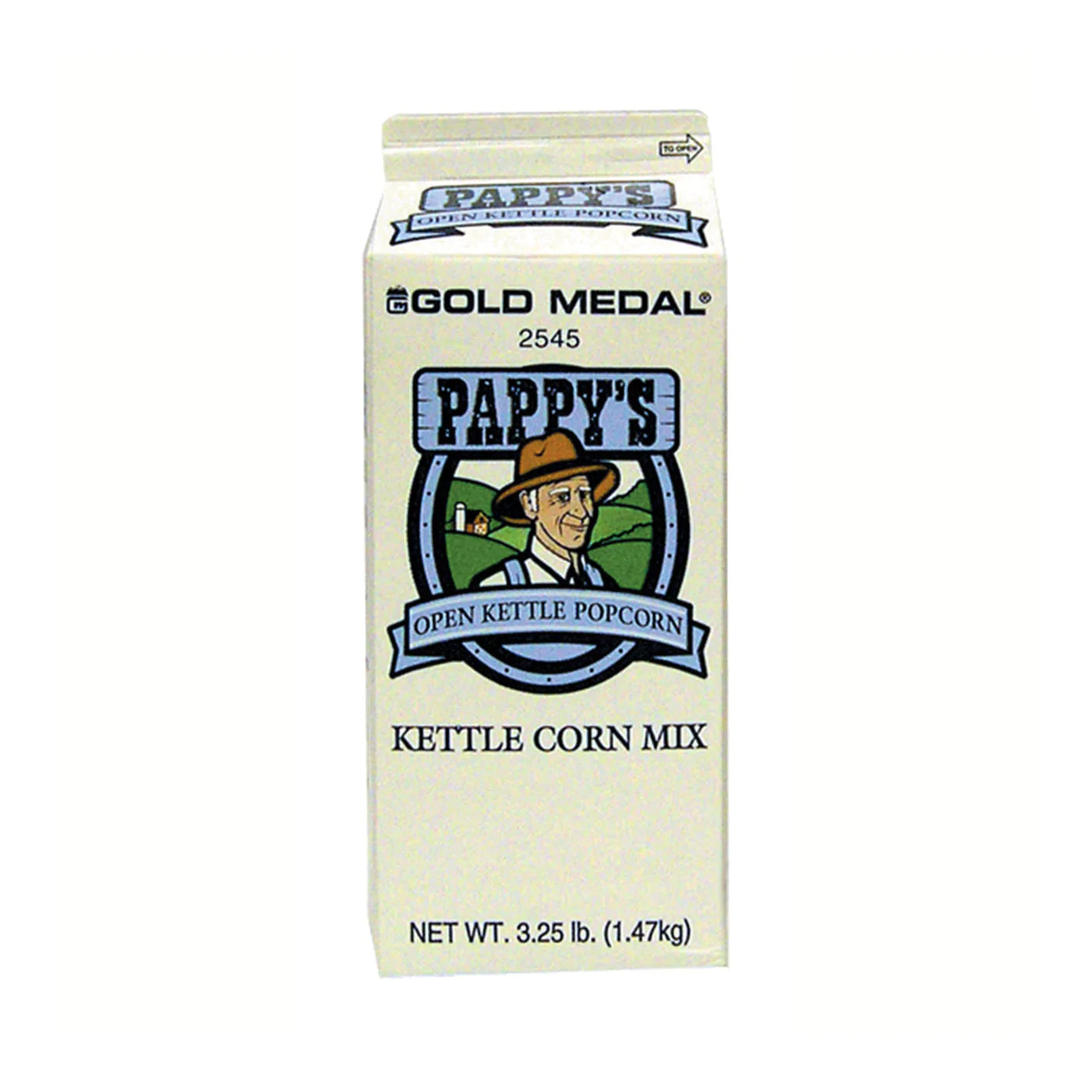 Pappy's Kettle Corn Mix 3.25-lb. carton - Case Count: 6