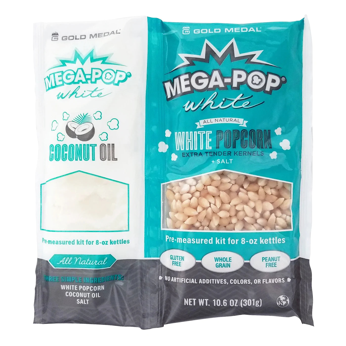 8oz Mega Pop White Kits - 24 CT
